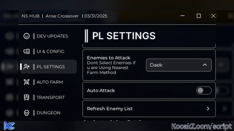 NS Hub - Verified script for ARISE 1.0