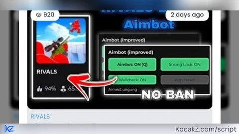No banned aimbot script - Verified script for RIVALS