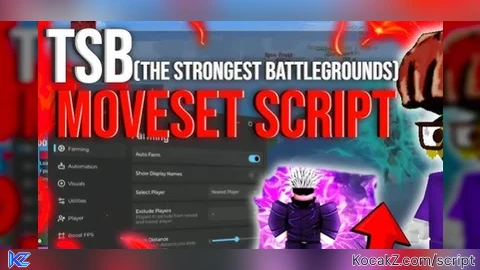 TSB Moveset script free characters auto farm and more - Verified script for The Strongest Battlegrounds
