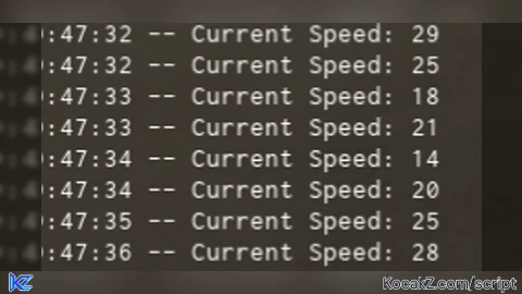 Print Current Speed - Verified script for Universal Script