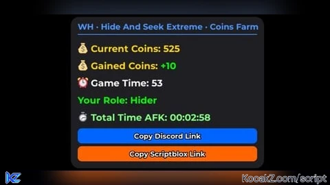 Coins Farming by W31rd Hub - Verified script for Hide and Seek Extreme