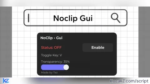 Noclip Gui - Verified script for Universal Script