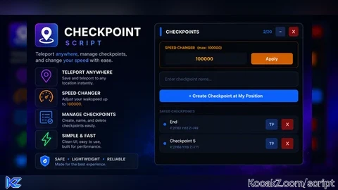Simple TP Checkpoint UI - Verified script for Universal Script