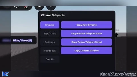 CFrame Teleporter Script Generator - Verified script for Universal Script