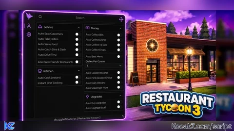 Instant AutoFarm Everything - Verified script for Restaurant Tycoon 3