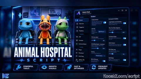 Axon Hub  The Animal Hospital Script Auto Work Auto Heal - Verified script for Animal Hospital 🧪