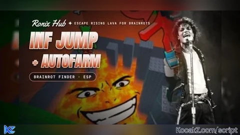 Best *OP* Inf Jump Long Jump Autofarm Brainrot Finder ESP - Verified script for Escape Rising Lava For Brainrots!