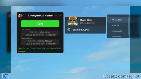 Anonymous Name - Verified script for Universal Script