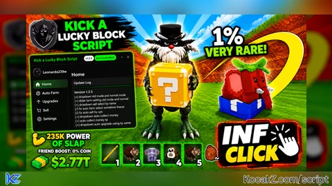 Inf click unlock lucky perfect kick auto train and more - Verified script for Kick a Lucky Block