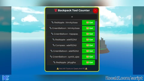 Backpack Tool Counter V2 - Verified script for Universal Script