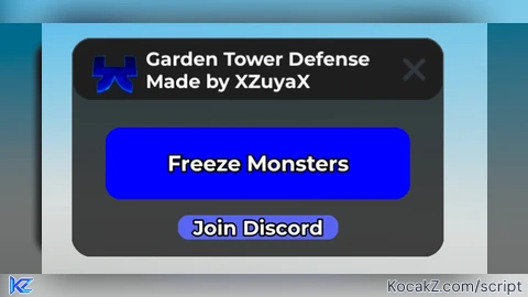 Freeze Enemy Monster GTD keyless Survival Mode (Patched) - Verified script for Garden Tower Defense 🌻