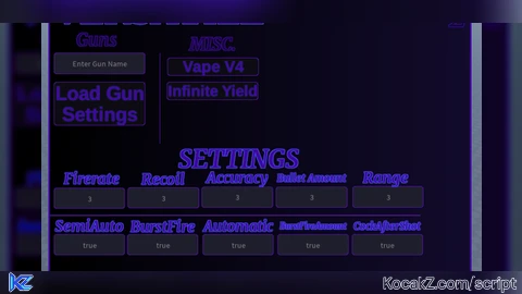 Versitile Gunmod - Verified script for Noobs vs Zombies: Realish