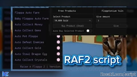 RAF2 script INF gold and money