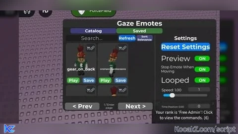 Gaze emotes - Verified script for Universal Script