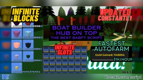 INFINITE BLOCKS UPDATE Babft AutoBuild - Verified script for Build A Boat For Treasure