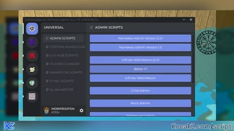 INDRIPRISXTENXXS ADMIN HUB V9 fixed - Verified script for Universal Script