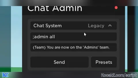 Roblox Chat Admin Script - Verified script for Universal Script