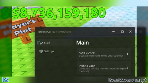 INF MONEY AUTO BUY I OP SCRIPT XD - Verified script for ❄️ Build a Car