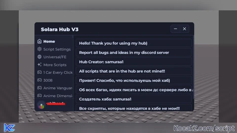 SoloraHub - Verified script for Universal Script