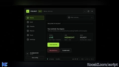 FieldKit - A customizable touchscreen HUD and control tool - Verified script for Universal Script