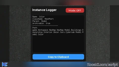 Instance Logger (Universal Script/Open Source) - Verified script for Universal Script