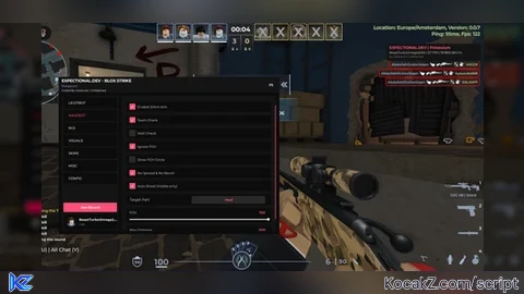 Expectional Dev Legitbot Ragebot ESP Visuals Skinchanger - Verified script for BloxStrike