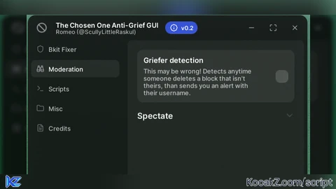 TCO Anti Grief GUI   Bkit fixer and griefer delete detection - Verified script for The Chosen One