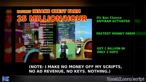 OP BEST Chest Farm 25 MILLION per hour - Verified script for Blox Fruits