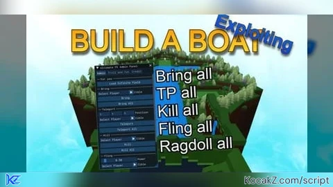 BABFT FE ADMIN PANEL - Verified script for Build A Boat For Treasure