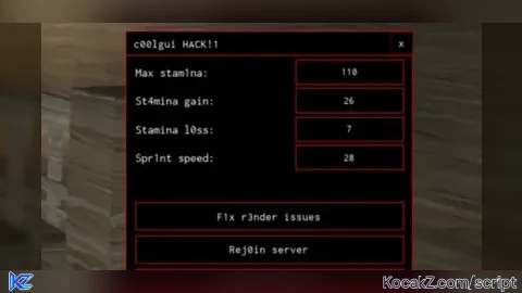 C00LGUI V1 [ESP + EDITABLE STAMINA] - Verified script for Forsaken