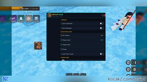 Auto Farm level nearest mob etc SRYUTI HUB