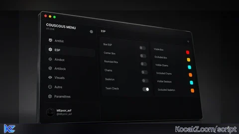 couscous menu - Verified script for Universal Script