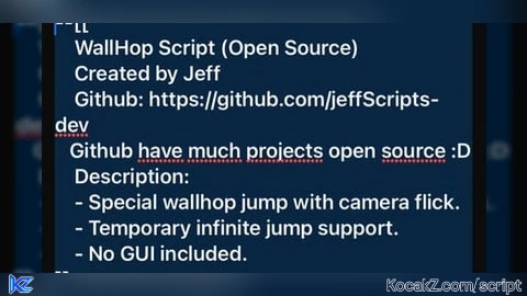Open source Fake Wall hop and flick - Verified script for Universal Script