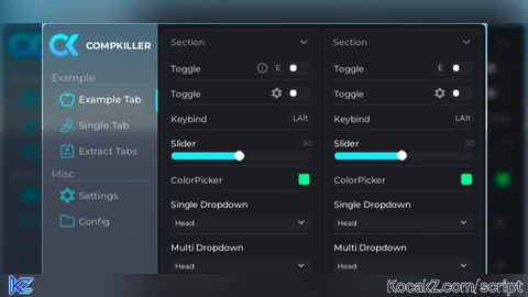 COMPKILLER UI LIBRARY - Verified script for Universal Script