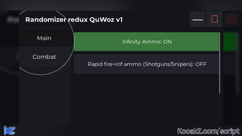 Randomizer QuWoz v1: Infinity ammo, rapid fire, aimbot etc.