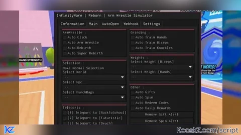AWS  InfinityWare Op script - Verified script for Arm Wrestle Simulator