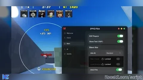 Auto Fire Silent Aim and Aimbot KEYLES - Verified script for Flick