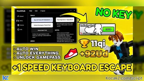 Unlock Infinity Trail - Verified script for +1 Speed Keyboard Escape | Candy & Chocolate