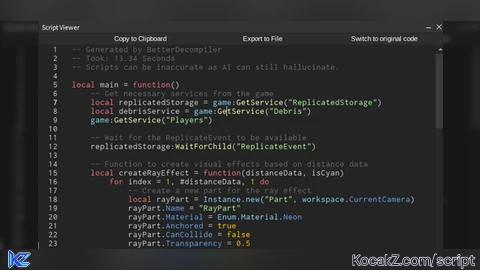BetterDecompiler - Verified script for Universal Script