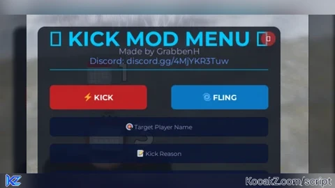 Kick mod menu working rn - Verified script for Universal Script