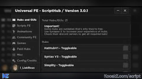 Alxx script hub - Verified script for Universal Script