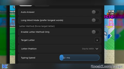 Auto Type AI or Instant Win - Verified script for Finish The Word!