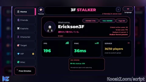 3F Stalker Hub - Verified script for Universal Script