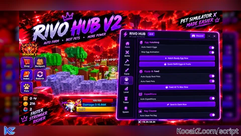 Rivo Hub | INF HEALTH, AUTOFARM EVERYTHING, INSTAKILL - Verified script for +1 Loot To Forge