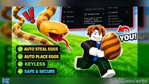 AUTOFARM EGGS  PLACE AND HATCH ALL EGGS KEYLESS - Verified script for Universal Script