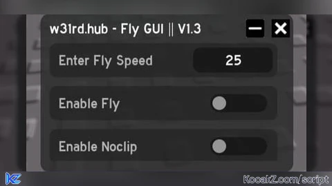 Universal Fly GUI by W31rd Hub - Verified script for Universal Script