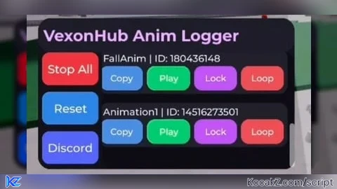 VexonHub Anim Logger - Verified script for Universal Script