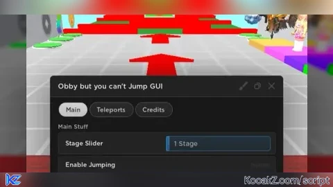 Stage Slider n Free Passes n more - Verified script for Obby But You Can't Jump