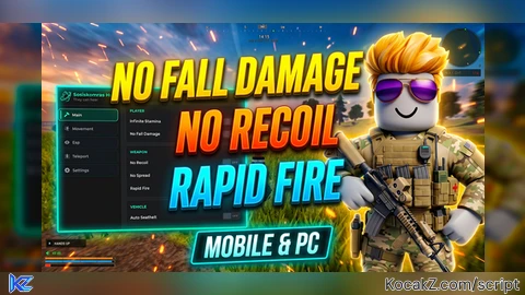 No Fall Damage, No Recoil, Rapid Fire | Sosiskomras Hub - Verified script for HUSH: They can hear.