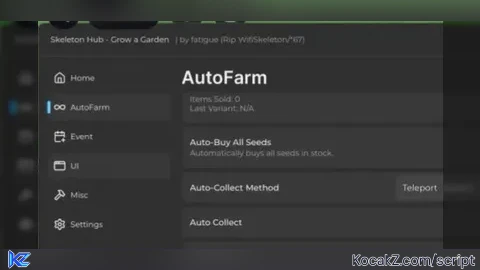 Skeleton Hub - Verified script for Grow a Garden 🌶️